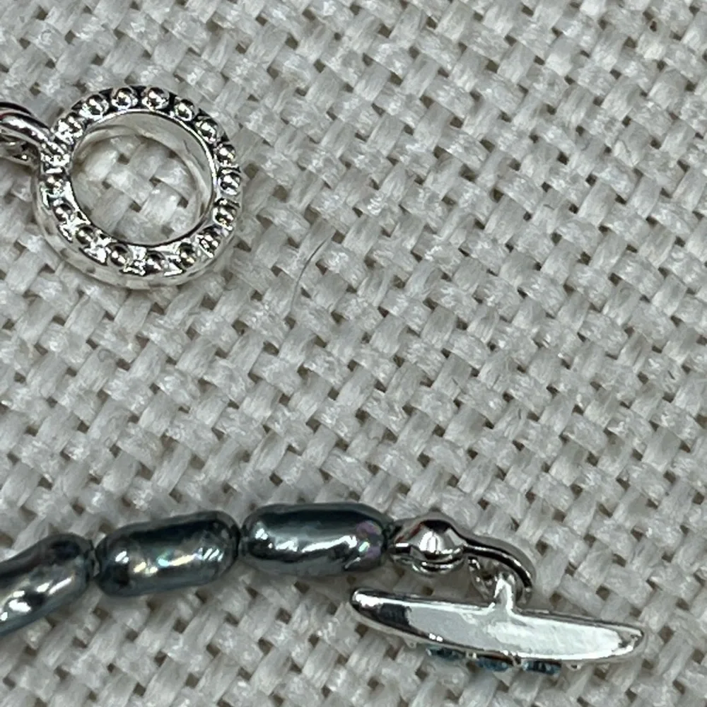 Vintage Hematite and Rhinestone Accented Bracelet – 8” - Picture 12 of 16